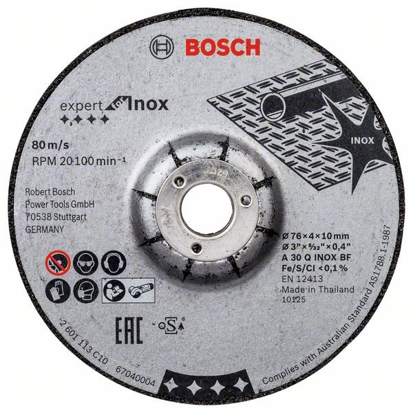 Expert for INOX 2 ks. × 76 × 4 × 10 mm – brúsny kotúč - 2608601705