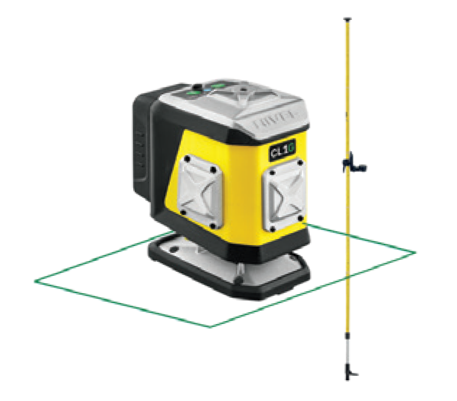 Krížový laser 1×360° so zeleným lúčom CL1G SET