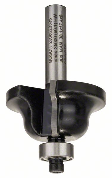 Profilová fréza B 8 mm, R1 6,3 mm, B 12,7 mm, L 17 mm, G 61 mm