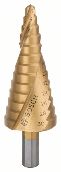 Stupnovitý vrták z HSS-TiN 6 - 30 mm, 10,0 mm, 93,5 mm