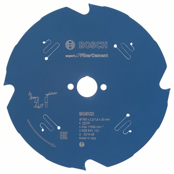 2608644122 - Pílový kotúc Expert for Fiber Cement 165 x 20 x 2,2 mm, 4