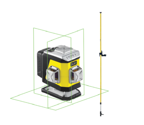Krížový laser 3×360° so zeleným lúčom CL3G Set
