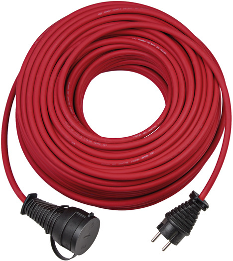 Kvalitný gumený predlžovací kábel IP44, 25 m, cervený H05RR-F 3G1,5 *CZ* 1161461